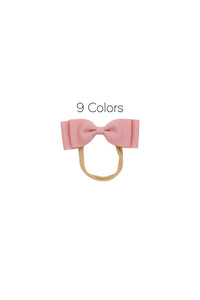 Heather Petersham Bow Newborn - Available in 9 Colors